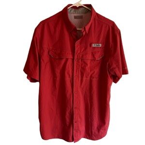 Columbia‎ Men's Red PFG Shirt Size Large